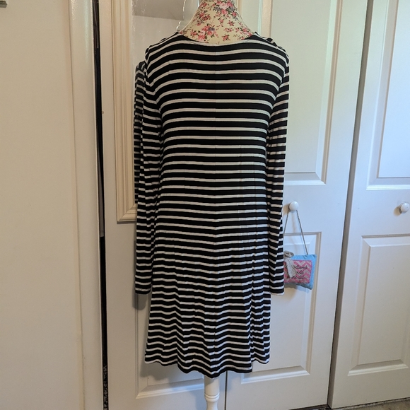 Old Navy Tunic Long Sleeve Striped Dress Medium - Picture 2 of 6